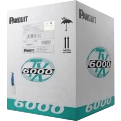 Bobina de Cable UTP 305 Metros (1000 Pies) de Cobre, TX6000™ PanNet, Reelex, Gris, Categoría 6 Mejorado (23 AWG), LSZH (Bajo Humo, Cero Halógenos), de 4 Pares