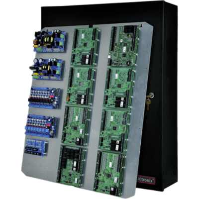 Gabinete de Control de Acceso / Backplane Extraíble / 4 Baterías 12VDC/12Ah / Acero 16 AWG / Cerradura y Antisabotaje