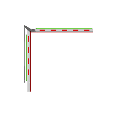 Brazo Articulado para Barrera / Altura Máxima 2.35 m (7.7 ft) / Diseño 1.5+1.5 m (4.9+4.9 ft) / Iluminación Integrada / Instalación Interior / Compatible Serie DS-TMG320