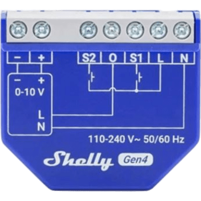 Controlador de Atenuacion Inteligente / 0-10V y 1-10V / Wi-Fi, Matter y Zigbee / ESP32-C6 / 110-240 VAC / 13 A / PM Gen4