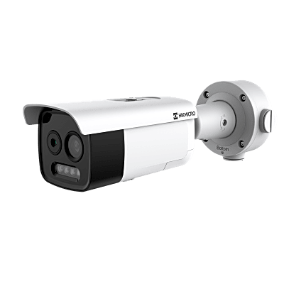 Cámara Bala IP Bi-Espectral / Térmica 256×192 / Óptica 5 MP / IA GUANLAN / Rango -20°C a 650°C / Precisión ±2°C / Detección de Fuego y Humo / Alarma Visual y Audible / Dual Light