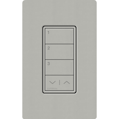 Botonera de pared / 3 escenas programables / 2 botones subir-bajar / RF 2.4 GHz / 75 pies alcance / 120-277V