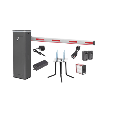 Barrera Vehicular Derecha / Brazo Iluminado 5 m (16.4 ft) / Uso Semi-Intensivo 150 Ciclos/Hora / Encoder / Sensor de Masa / Fotoceldas / 110 V