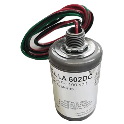 Protector de Descargas Atmosféricas / Sistemas Fotovoltaicos DC / 0-1100 Vcc / Tiempo de Respuesta 5 ns / Varistor de Óxido de Silicio / Instalación Externa