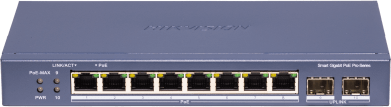 Switch PoE+ Administrable / 8 Puertos Gigabit PoE+ / 2 SFP / Gestión Cloud / Alcance Extendido 300 m / 984 pies / 110 W