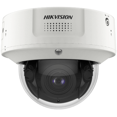 Domo IP 8 Megapixel / Lente Mot. 2.8 a 12 mm / DARKFIGHTER / WDR 120 dB / IK10 / 30 mts IR / Conteo Facial / Detección Facial / Interior / PoE / Búsqueda por Atributos / Micrófono Integrado / Micro SD