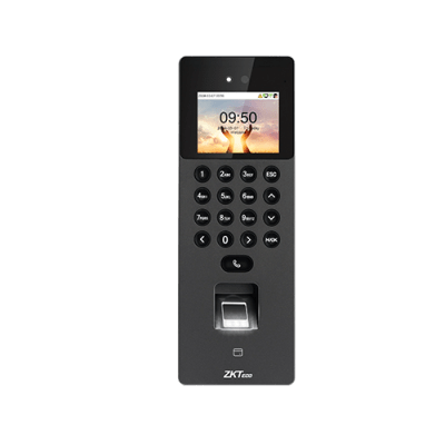 Terminal Biométrica Facial / Cámara Binocular 1 MP / 1,500 Rostros / 3,000 Huellas / Wi-Fi 6 / Anti-Fraude / Intercom SIP / ONVIF