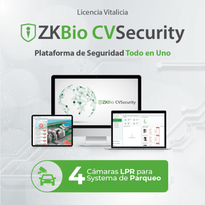 Licencia de Software / 4 Carriles de Estacionamiento / Reconocimiento de Placas LPR / Control de Acceso Vehicular