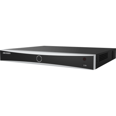 NVR IP / 32 Megapixel (8K) / 16 Canales / 16 Puertos PoE+ / AcuSense / Reconocimiento Facial / 2 Bahías HDD / Salida HDMI 8K