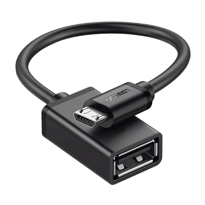 Adaptador OTG / Micro USB Macho a USB 2.0 A Hembra / 480 Mbps / 10 cm / Plug & Play