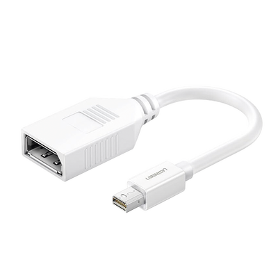 Adaptador Mini DisplayPort Macho a DisplayPort Hembra / Thunderbolt 2 / DP 1.2 / 4K@60Hz / 15 cm (0.49 ft) / Blanco