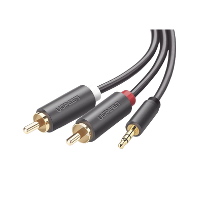 Cable de Audio / 3.5mm Macho a 2 RCA Macho / 3 m (9.84 pies) / Blindaje Múltiple / Conectores Chapados en Oro / TPE Ecológico