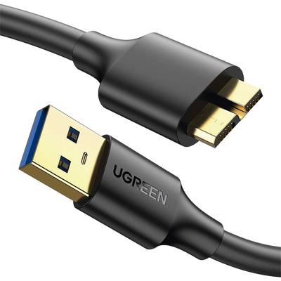 Cable Adaptador USB-A a Micro USB-B / USB 3.0 / 5 Gbps / 0.5 m (1.64 ft) / Carga y Sincronización / Blindaje Múltiple / 22 AWG