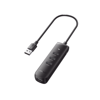 HUB USB-A 3.0 / 4 Puertos USB-A 3.0 5Gbps / Cable 25 cm (0.82 pies) / Alimentación USB-C / Indicador LED / Diseño Ultra Delgado