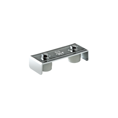 Placa Guía para Puerta Corrediza / Ajustable 30 a 60 mm / Acero Galvanizado / Rodillos Nylon / Fijación por Soldadura