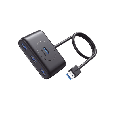 HUB USB-A 3.0 / 4 Puertos USB-A 3.0 5Gbps / Entrada USB-C PD 5V2A / Cable 1 m (3.3 ft) / Indicador LED / Diseño Compacto