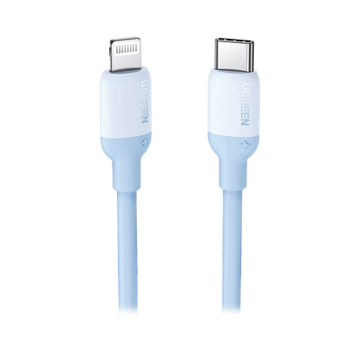 Cable USB-C a Lightning / Certificado MFi / 1 Metro (3.3 Pies) / Carga Rápida PD 20W / Sincronización 480 Mbps / Silicona TPE / Navy Blue
