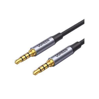Cable Audio Estéreo / Conector 3.5 mm / TRRS 4 Polos / Doble Blindaje / Nylon Trenzado / 2 m (6.6 ft)