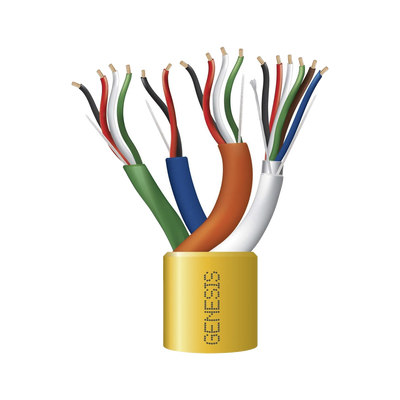 Carrete de Cable / 305 m (1000 pies) / Amarillo / 6x22 AWG blindado, 4x18 AWG, 6x22 AWG / Control de Acceso