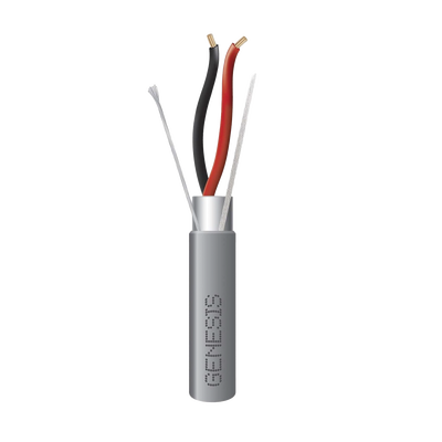 Cable de Control / 2 x 16 AWG / Blindado / Riser / 305 m (1000 ft) / CMR-CL3R-FPLR-FT4 / Gris