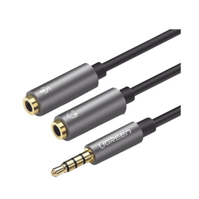 Divisor de Audio / 3.5 mm Macho a Doble Hembra / CTIA y TRS / Conectores Chapados en Oro / 20 cm (7.9 in)