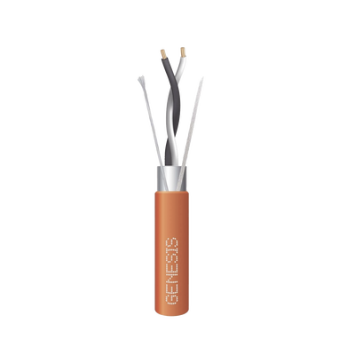 Cable de Comunicación / 1 Par / 18 AWG / Cobre 100% / Blindado Trenzado / PVC Plenum / 305 m (1000 ft) / Naranja
