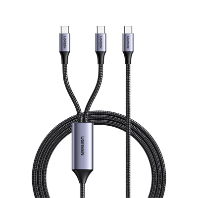 Cable USB-C a Y / 100W / PD3.0 / QC4.0 / 1.5 m (4.9 ft) / Nylon Trenzado / Aluminio