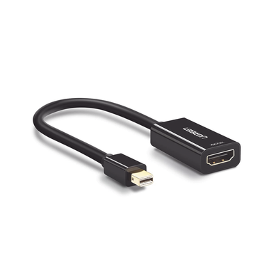 Convertidor Mini DisplayPort a HDMI / 4K@30Hz / Thunderbolt / Triple Blindaje Interno / Carcasa ABS / 25 cm (9.84 ft)