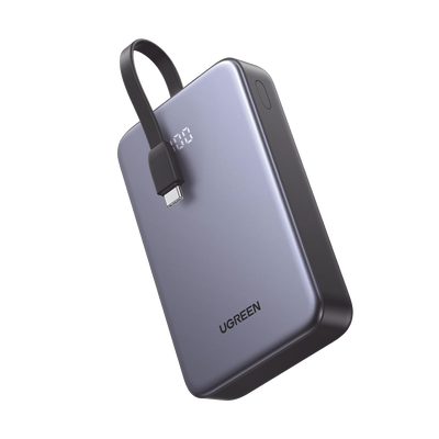 Power Bank / 20000 mAh (74 Wh) / Salida 30 W / Carga 3 Dispositivos Simultáneos / Pantalla LED Digital / Apto para Viaje Aéreo