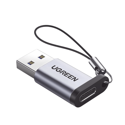 Adaptador USB-A a USB-C / USB 3.0 / 5 Gbps / Carga 3A / Aleación de Aluminio / Compacto