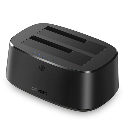 Estación de Acoplamiento Doble Bahía / USB 3.0 / SATA III / Clonación Offline / 12 TB / UASP / 12V 3A