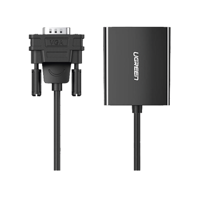 Adaptador VGA a HDMI / 1080P@60Hz / Audio 3.5mm / USB-C 5V / Cable 15cm (5.91 pulgadas) / 28AWG