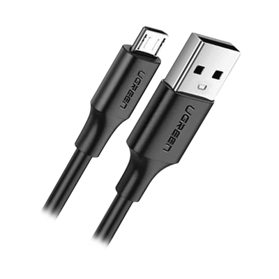 Cable USB-A a Micro USB / 1 Metro (3.28 Pies) / Carga Rápida QC 3.0/2.0 18W / Transferencia 480Mbps / 5,000 Flexiones / ABS y PVC