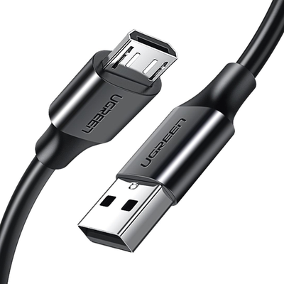 Cable USB-A a Micro USB / 2 Metros (6.56 Pies) / Carga Rápida 18W / USB 2.0 480Mbps / 5,000 Flexiones / Conectores Niquelados