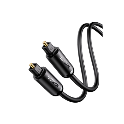 Cable Óptico Toslink S/PDIF / 3 Metros (9.84 Pies) / Tapa de Protección / Dolby 7.1 Canales / Diseño Durable / Plug & Play / Color Negro