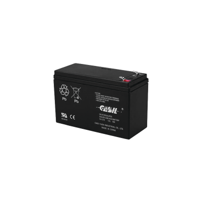 Batería recargable SLA / 12 V / 7 Ah / Terminales tipo faston T1-T2 / Respaldo de energía