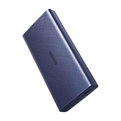 Batería Portátil / 20000mAh / PD 45W / Dual USB-C + USB-A / Celdas ATL / Azul