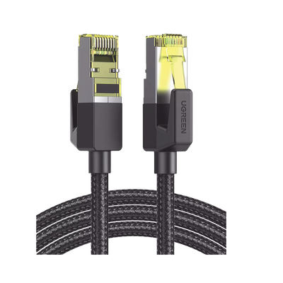 Cable Ethernet / Cat7 / F/FTP / 10 Gbps / 600 MHz / 1 m (3.28 ft) / Malla Nylon
