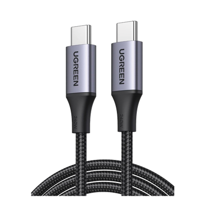 Cable USB-C a USB-C / 2 m (6.6 ft) / Carga 240W / PD3.1 / 480 Mbps / Aluminio / Nylon Trenzado