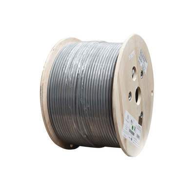 Bobina de Cable Blindado F/UTP / Cat6A / 4 Pares / 10GBase-T / CM / 305 m (1000 pies) / Gris