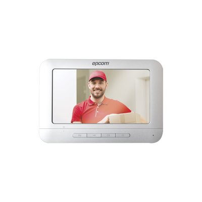 Monitor para Videoportero Análogo / 7 Pulgadas / 800x400 / Audio Manos Libres / 4 Hilos / Aluminio