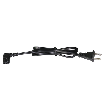 Cable de Alimentación VCA / 120-240 Vca / 1 Metro (3.28 Pies) / 2 Clavijas Tipo Americano / Conector Tipo L / 18 AWG / UL