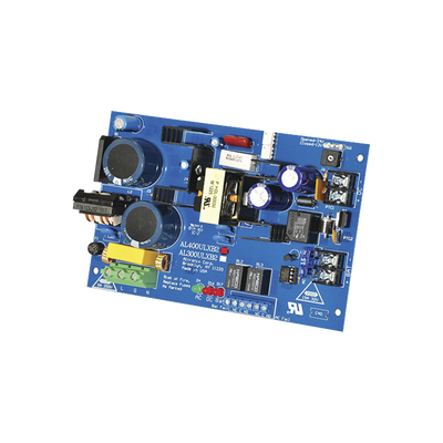 Fuente de alimentación tipo tarjeta / Salida seleccionable 12V@4A o 24V@3A / Respaldo con cargador integrado / Relé de supervisión / 115VAC 60Hz