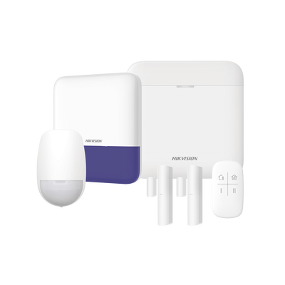 Kit de Alarma Inalámbrico / 48 Zonas / GSM 3G/4G Dual SIM / Wi-Fi 2.4 GHz / PIR 15 m (49.2 ft) / Sirena Exterior / Batería de Respaldo 12 h