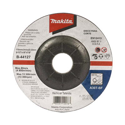 Disco de corte para metal de 4 1/2"