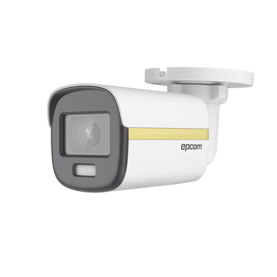 Bala TURBOHD 4K / Imagen a color 24/7 / Lente 2.8 mm / METAL / Luz Blanca 20 mts / Exterior IP67 / WDR 130 dB