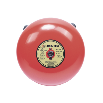 Campana de alarma de incendio / 6 pulgadas (0.5 pies) / 24 VCD / 96 dB / UL listado / Uso exterior / Montaje en caja 4 pulgadas