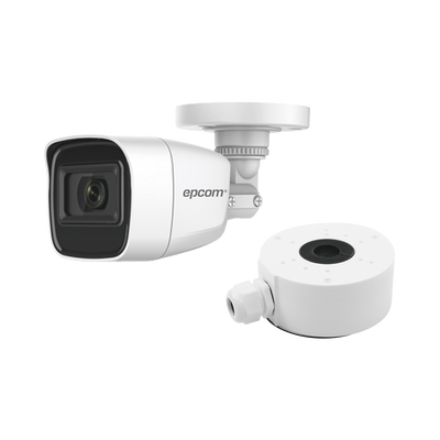 Cámara Bala TURBOHD / 2 Megapixel (1080p) / Gran Angular 106.4° / IR 25 m (82 ft) / IP66 / Audio Integrado / 4 Tecnologías