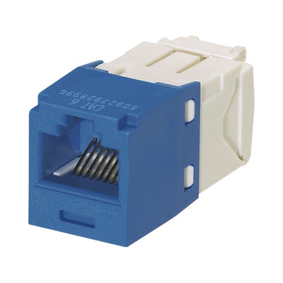 Jack RJ45 / Cat 6 / Clase E / 8P8C / Terminación sin Impacto / Azul