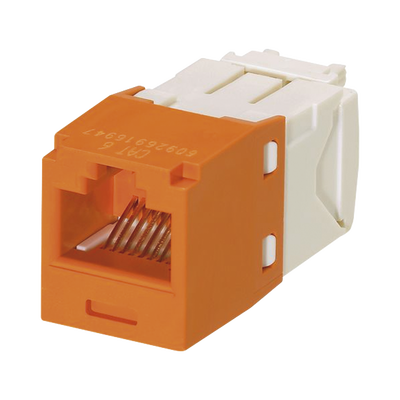 Módulo Jack RJ45 / Cat 6 / 8P8C / Terminación TG Sin Herramienta / 22-26 AWG / Naranja